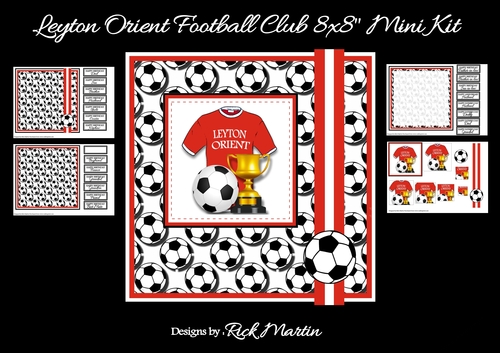 8x8 Leyton Orient Football Club Mini Pyramage Kit - x4 A4 Sheets 