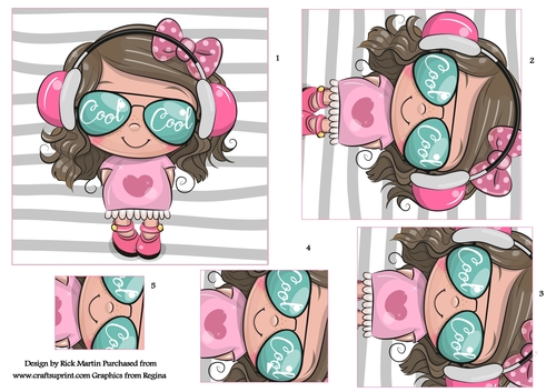6x6 Pyramage/Pyramid Sheet - Girl with Glasses 
