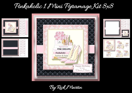 8x8 Pikaholic Mini Pyramage Kit - x4 A4 sheets 