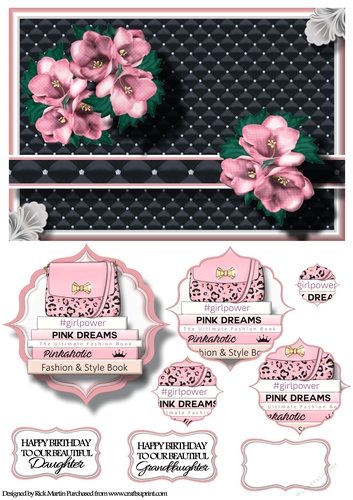 A5 Pinkaholic 1 Pyramid Stacker Card Front 