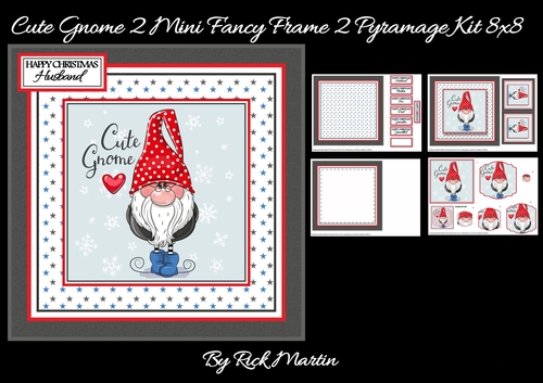8x8 Cute Gnome 2 - Fancy Frame 2 Pyramage Mini Kit 