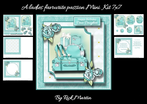 7x7 A Ladies favourite passion Mini Kit - x5 A4 sheets 
