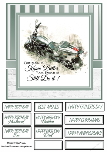 8x8 Old enough to know better Card Front - with mixed sentiments