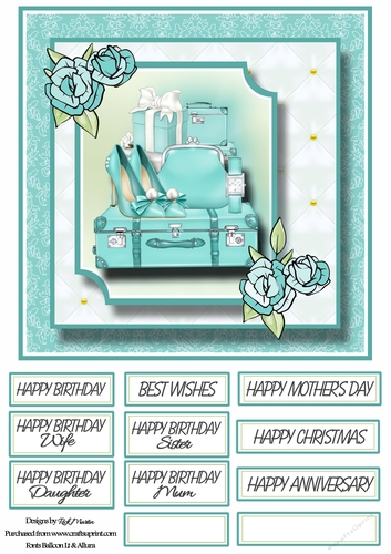 8X8 A Ladies Favourite Passion Card Front with mixed sentiments
