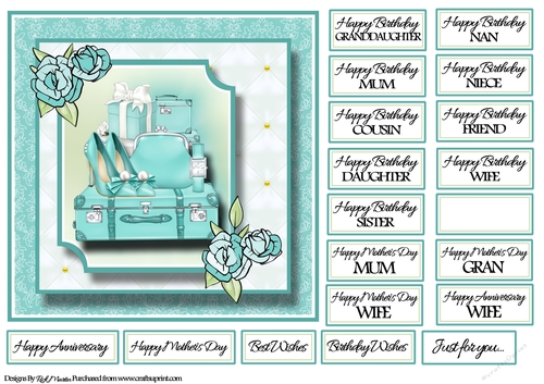 7X7 A Ladies Favourite Passion Card Front with mixed sentiments