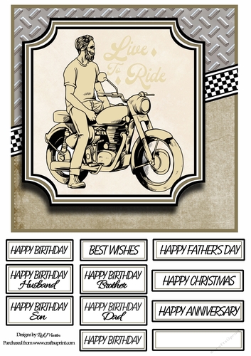 8X8 Male Accessories Card Front with mixed sentiments