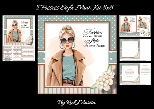 8x8 I possess Style Mini Kit - x4 A4 Sheets 
