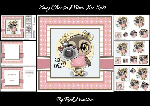 8x8 Say Cheese Mini Kit - x6 A4 sheets  