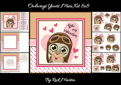 8x8 Owlways Yours Mini Kit - x6 A4 Sheets 