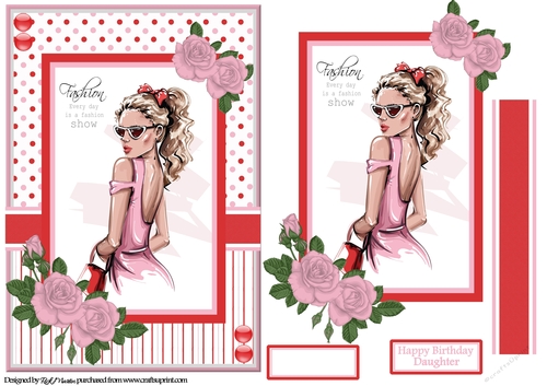 A5 Everyday is a fashion show Card Front Topper and sentiments