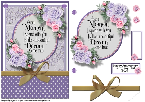 A5 Every Moment Card Front with Topper and sentiments 