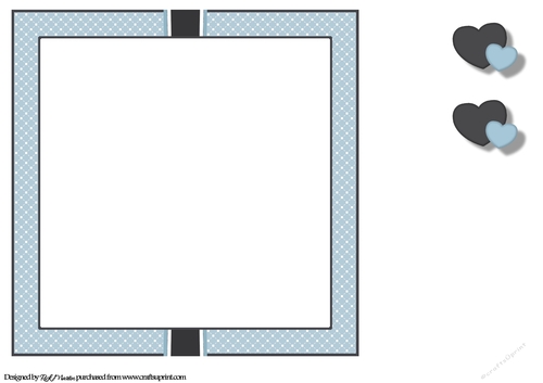 8x8 My Heart belongs to you Blank Insert with Hearts 