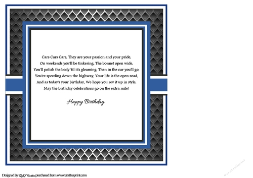 8x8 Quality of Miles Birthday Verse 