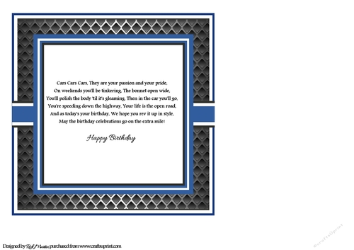 7x7 Quality of Miles Birthday Verse 