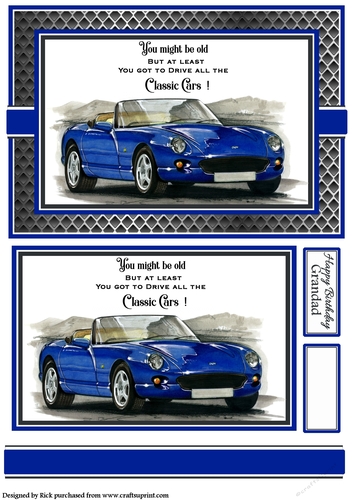 A5 Old but Classic 9 Card Front with Topper and sentiments