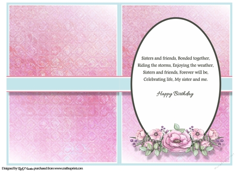 A5 Keep Calm & Buy Shoes Sister Birthday Verse 