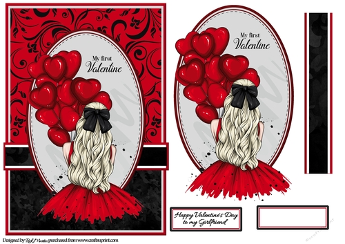 A5 99 Red Balloons Card Front Topper and sentiments