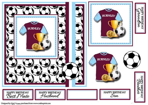 7x7 Burnley Card Front, Topper & Decoupage with Sentiments