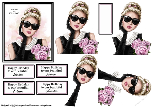 Always Be Fashion Decoupage with Sentiments 