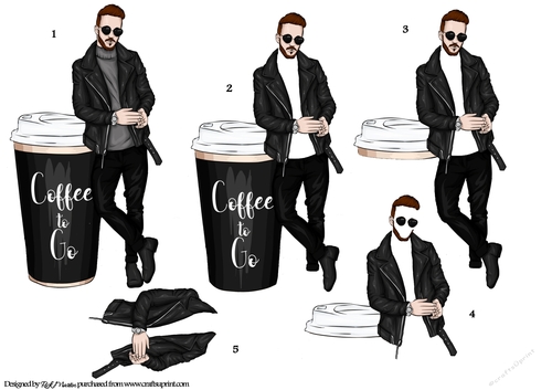 10 x 7 Cool & Classic Decoupage to match cup1144362_111584