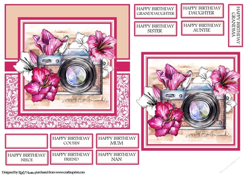 6x6 Vintage Memories Card Front, Topper & Sentiments 