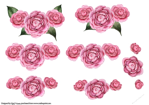 Pink Roses Decoupage