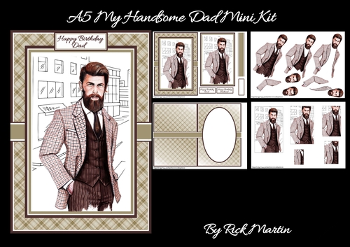 A5 My Handsome Dad Mini Kit - x4 A4 sheets 