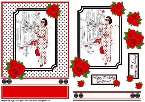 A5 Summer Stroll Card Front, Topper and sentiments  