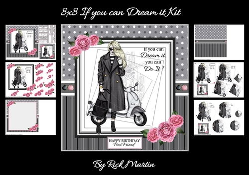 8x8 If you can dream it Kit - x6 A4 sheets 