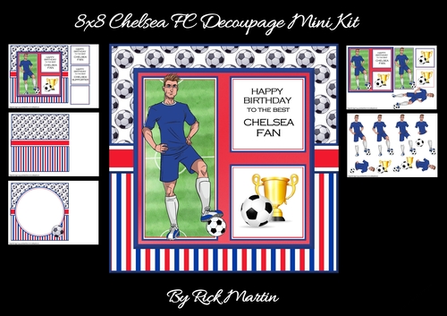 8x8 Chelsea Decoupage Mini Kit - x5 A4 sheets 