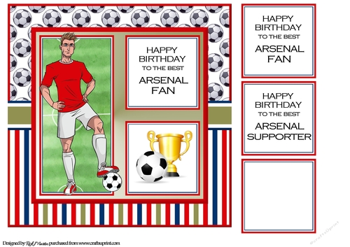 8x8 Arsenal Card Front & Sentiments 