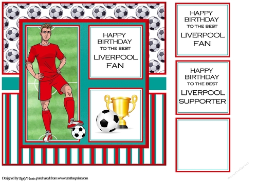 8x8 Liverpool Card Front & Sentiments 