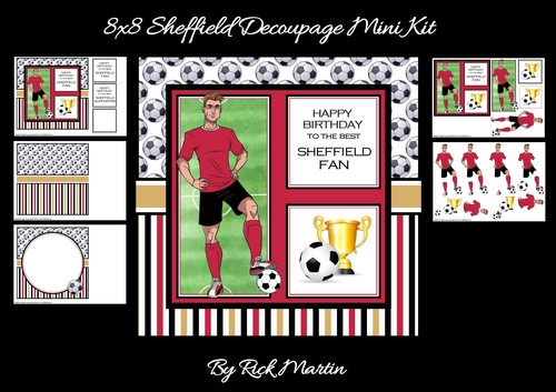 8x8 Sheffield Decoupage Mini Kit - x5 A4 sheets