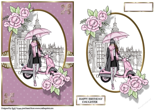 A5 Out and about Card Front Topper and sentiments 