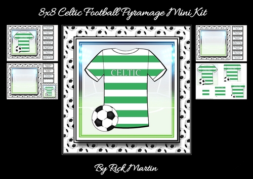 8x8 NEW HOME KIT Celtic Football Mini Pyramage Kit - x4 A4 sheets 