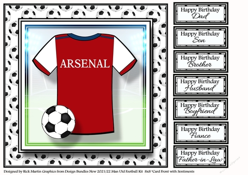 8x8 NEW HOME KIT Arsenal Card Front with Sentiments 
