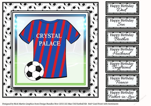 8x8 NEW HOME KIT Crystal Palace Card Front with Sentiments 