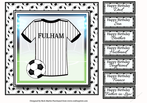 8x8 NEW HOME KIT Fulham Card Front with Sentiments 
