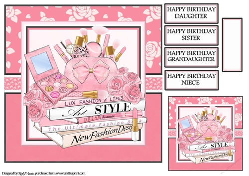 8X8 The Fashion Collection 2 Card Front, Gift Tag & Sentiments 