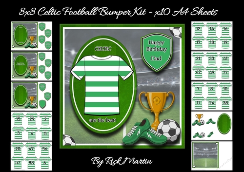 8x8 Celtic Football Bumper Kit - x10 A4 Sheets 