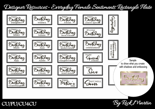 CU/CU4CU/PU Everyday Female Sentiments Rectangle 