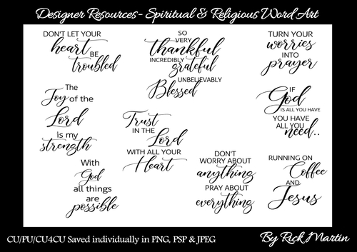 CU/CU4CU/PU Spiritual & Religious Word Art