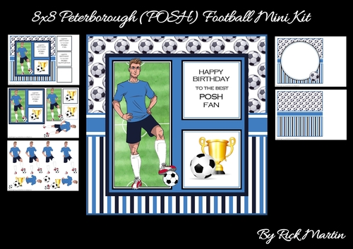 8x8 Peterborough POSH Football Mini Kit - x5 A4 sheets 