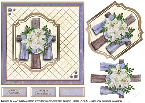 7x7 Better Days Card Front, Topper, Decoupage & Sentiments