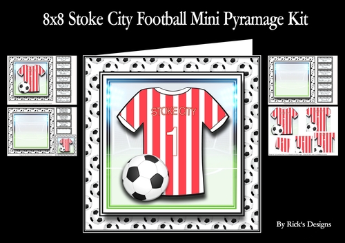 8x8 Stoke City Mini Pyramage Kit - x4 A4 Sheets 