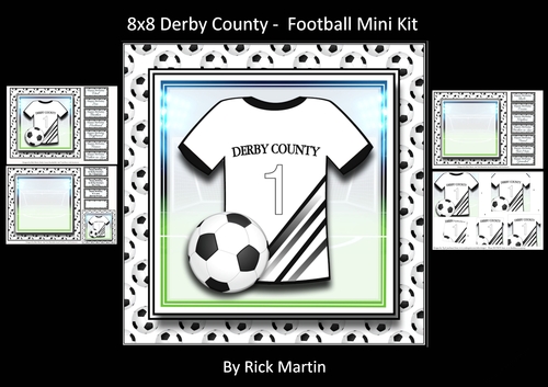 8x8 Derby County Mini Pyramage Kit - x4 A4 Sheets 