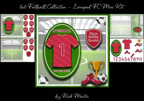 8x8 Football Collection - Liverpool FC Mini Kit - x4 A4 sheets 