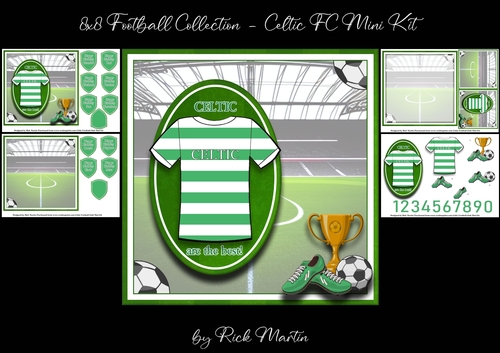 8x8 Football Collection - Celtic Mini Kit - x4 A4 sheets 