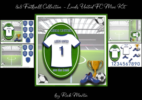 8x8 Football Collection - Leeds Utd Mini Kit - x4 A4 sheets 
