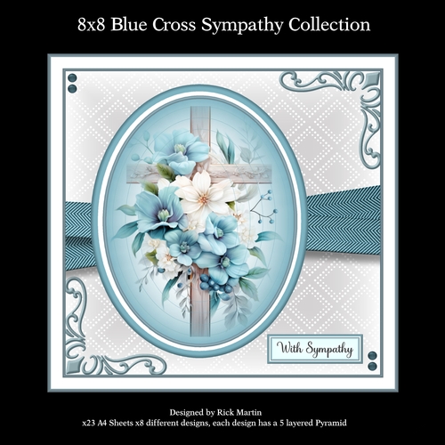 8x8 Blue Cross Sympathy Collection 